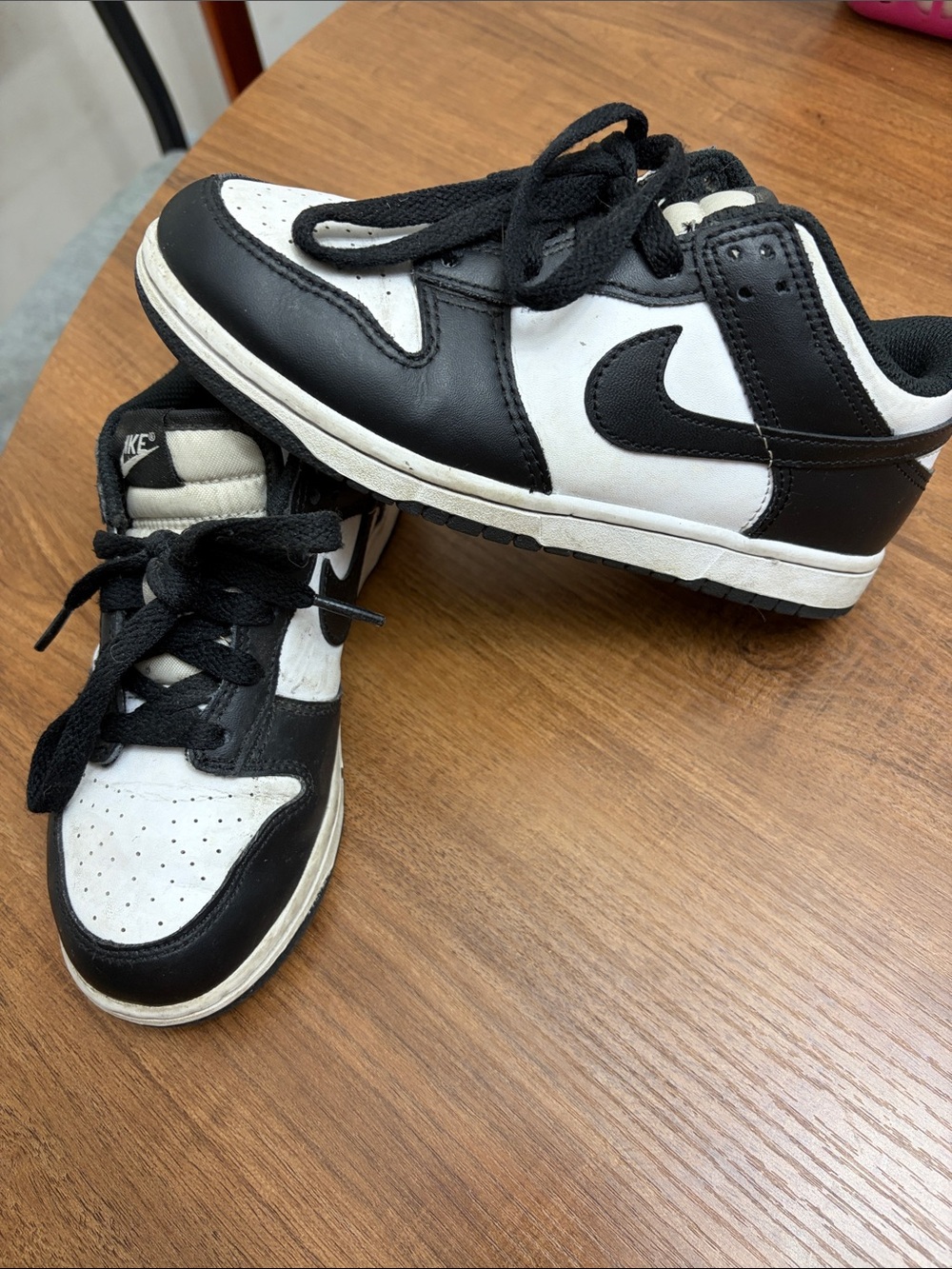 Nike Kids Black and White Low-Top Sneakers